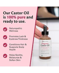 M3 Naturals Castor Oil Liquid 4 Fluid Ounce