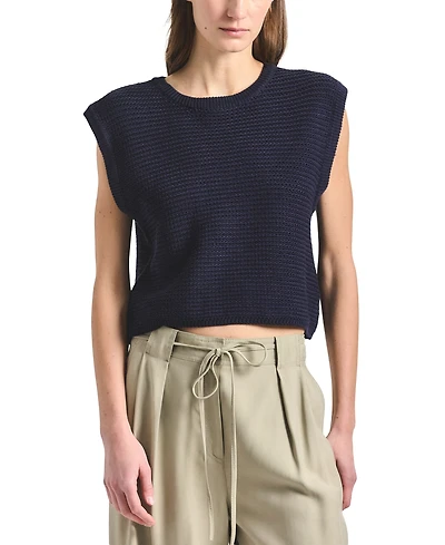 Derek Lam 10 Crosby Women's Vivienne Mesh Knit Sleeveless Sweater