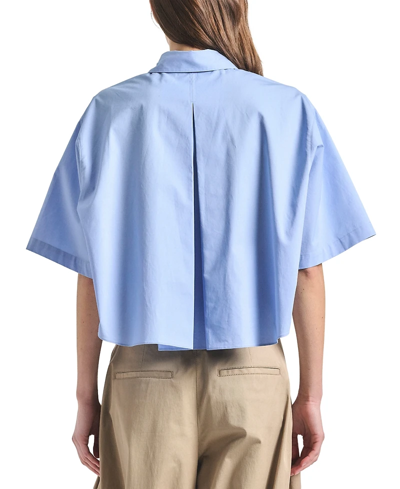 Derek Lam 10 Crosby Women's Olivia Cropped Short-Sleeve Shirt