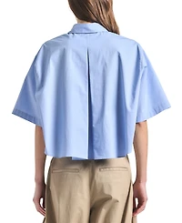 Derek Lam 10 Crosby Women's Olivia Cropped Short-Sleeve Shirt