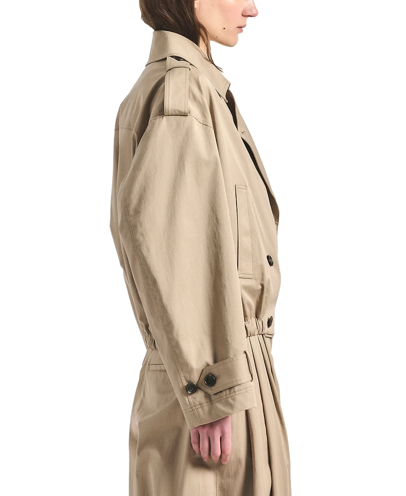 Derek Lam 10 Crosby Women's Emilio Stretch Cotton Twill Cropped Trench Coat