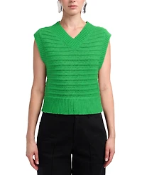 Derek Lam 10 Crosby Women's Bryce Textured Knit V-Neck Sweater