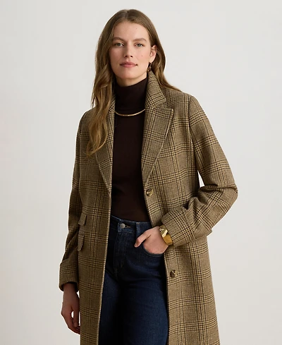 Lauren Ralph Women's Collared Wool Walker Coat