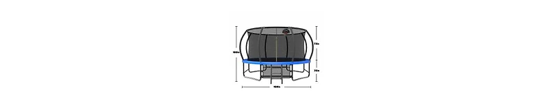 Zeny Trampoline with Enclosure - Recreational Trampolines Ladder and AntiRust Coating, Astm Approval Outdoor for Kids