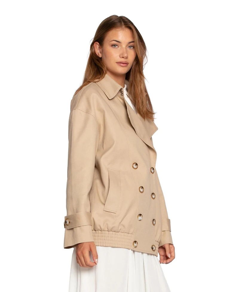 Belle & Bloom Women's Weekend Trench Bomber Jacket