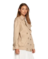 Belle & Bloom Women's Weekend Trench Bomber Jacket