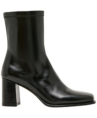 Madden Girl Women's Morning Block Heel Square Toe Sock Booties