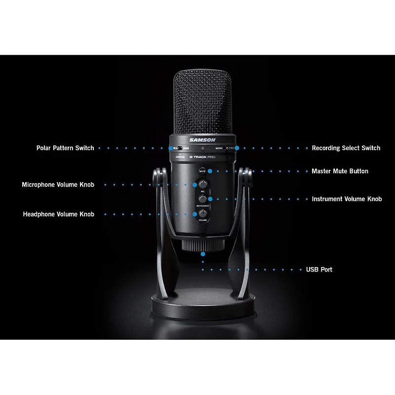 Samson G-Track Pro Studio Usb Condenser Mic with Audio Interface