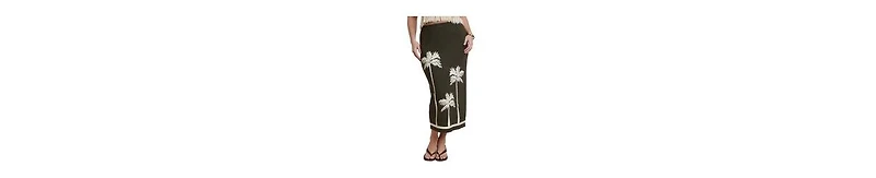 Eloquii Women's Plus Size Intarsia Column Skirt