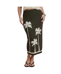 Eloquii Women's Plus Size Intarsia Column Skirt