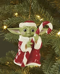 Lenox Holiday Grogu with Candy Cane Ornament