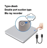 Artudatech 4K 24X External Bd/Dvd/Cd Writer – Usb 3.0, Slot-in, Plug and Play