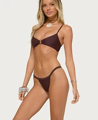 Edikted Women's Zarai Ring Bralette Bikini Top