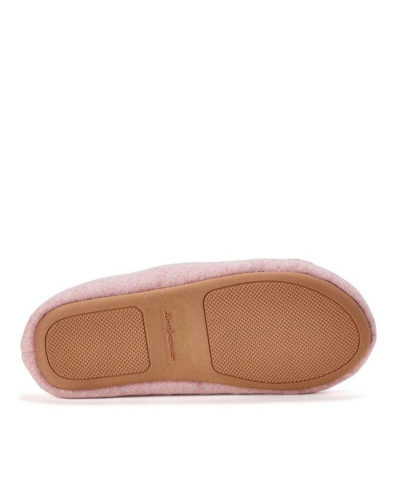 Dearfoams Women's Josie Knit Clog Slipper with Bow