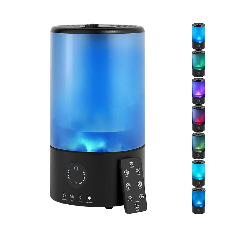 Topteng Humidifier with 7-Color Rgb Light, 360° Nozzle & Oil Diffuser