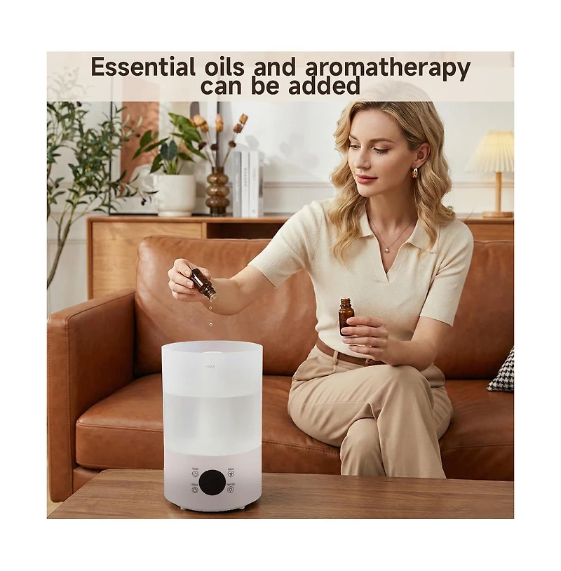 Topteng 1.1 Gal Humidifier with 7-Color Rgb Light, 12H Runtime, 9H Timer & 360° Nozzle
