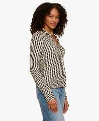 Sanctuary Women's Juno Long-Sleeve Slinky Button-Up Shirt