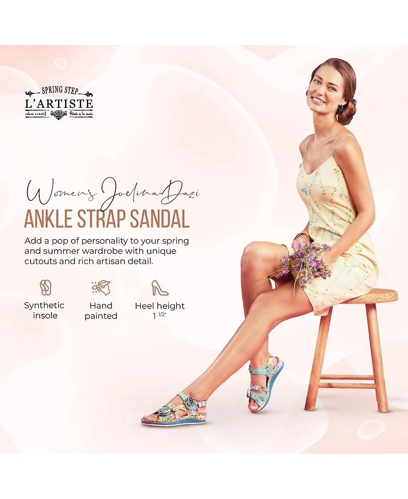 L'Artiste Women's Spring Step Joelina-Dazi Ankle Sandal with Buckle