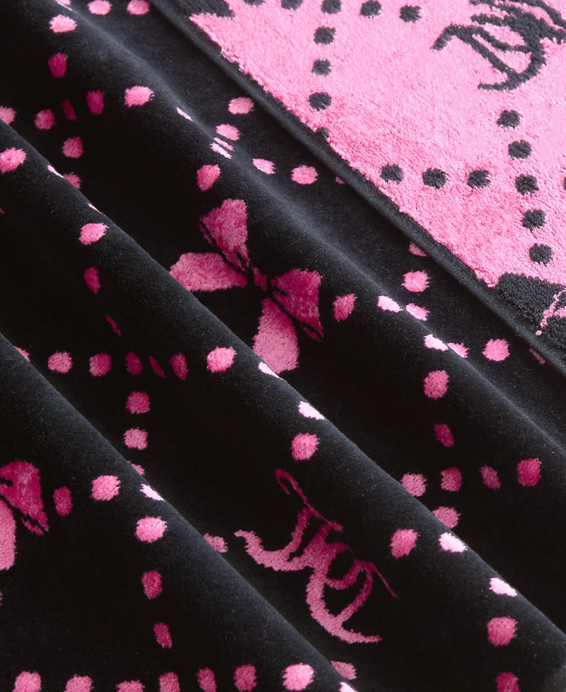 Juicy Couture Printed Jacquard Cotton 4-Piece Bath Towel Set