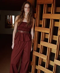 Mango Women's High-Waisted Baggy Pants