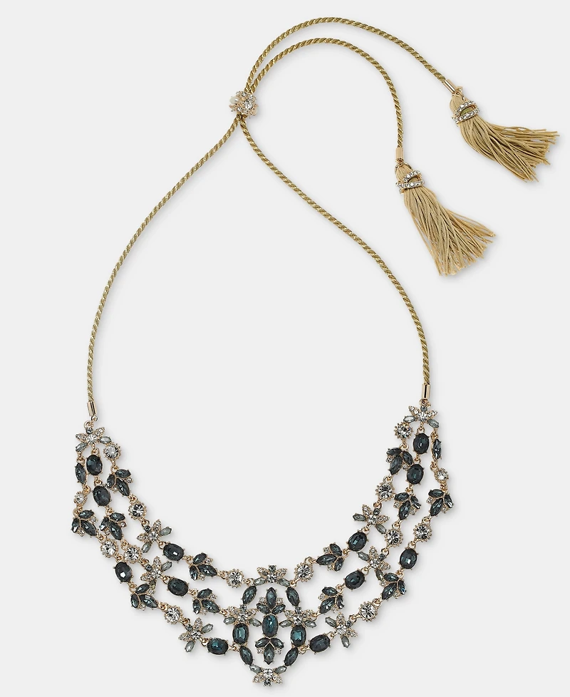 Marchesa Stone Layered Statement Necklace, 16"