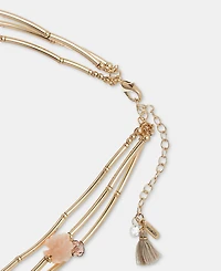 lonna & lilly Flower Layered Collar Necklace, 16" + 3" extender