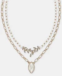 Lonna & Lilly Stone & Bead Layered Pendant Necklace, 16" + 3" extender
