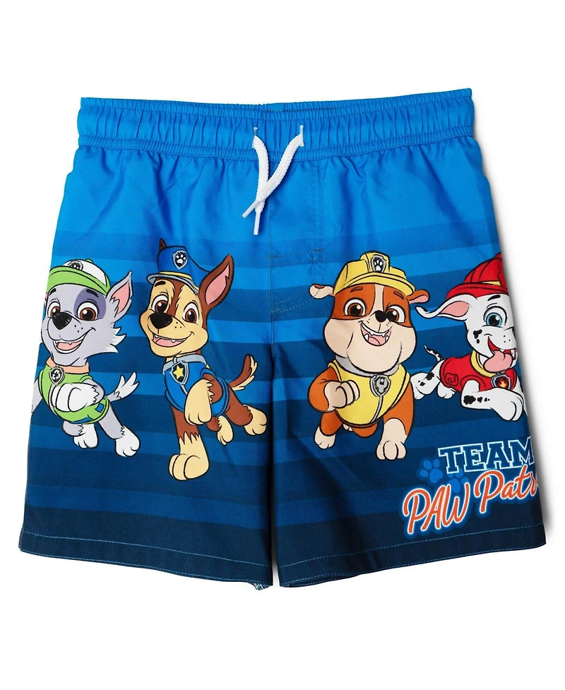 Paw Patrol Boys Swimwear 2-Piece Rash Guard and Trunks Set