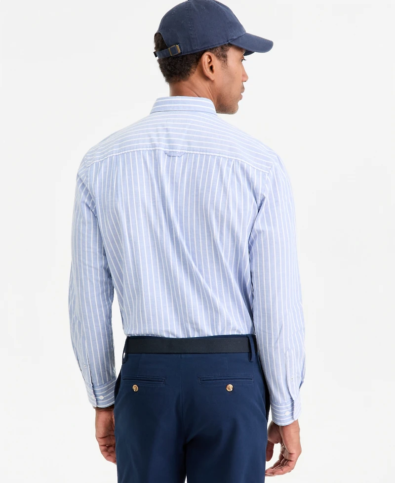 Club Room Men's Harry Striped Long-Sleeve Oxford Shirt, Macy's Exclusive