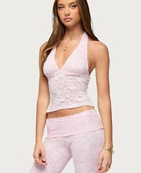Edikted Women's Talisa Lace Halter Top