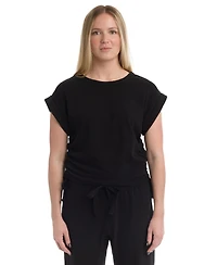 Wilt Women's Round Neck Side Drawstrings Tee