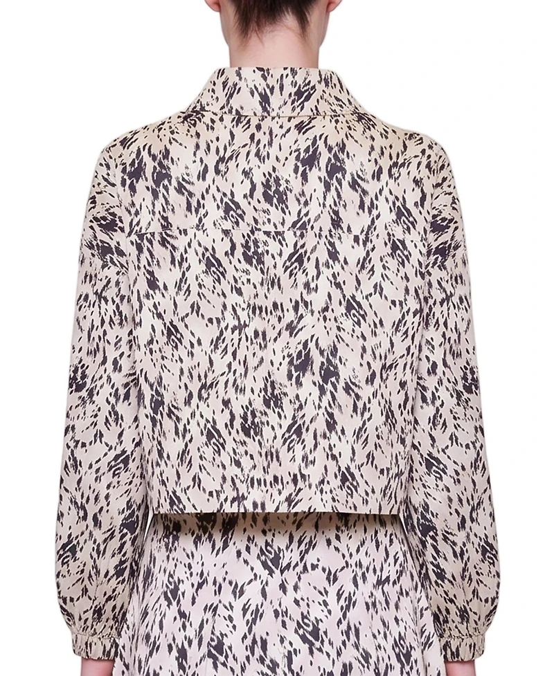 Pcfg Women's The Party Edit Satin Cropped Bomber Jacket