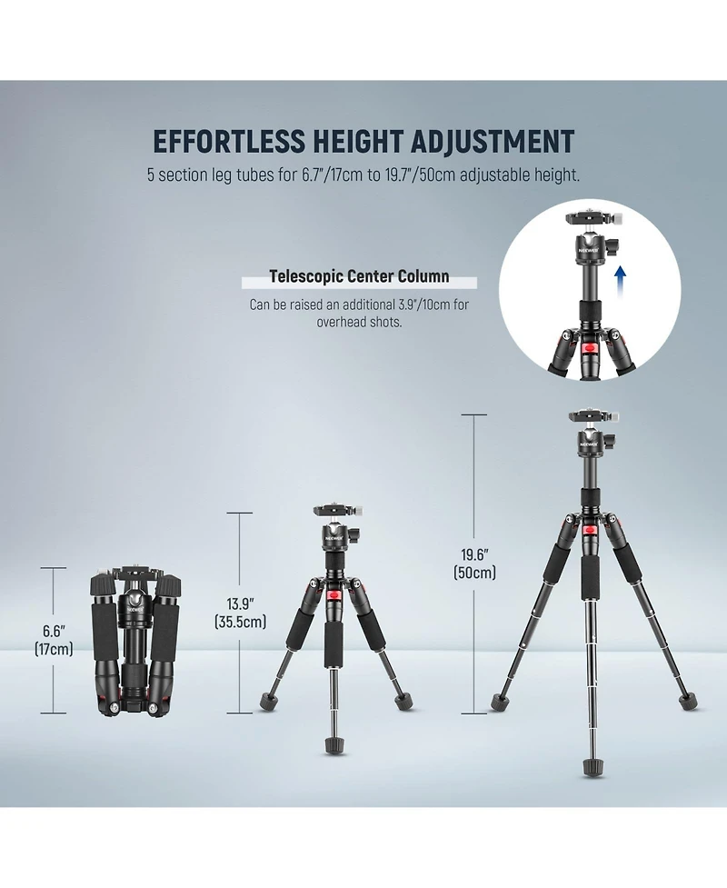 Neewer Tp-AAM521 Camera Tripod with 50cm for select iPhone models