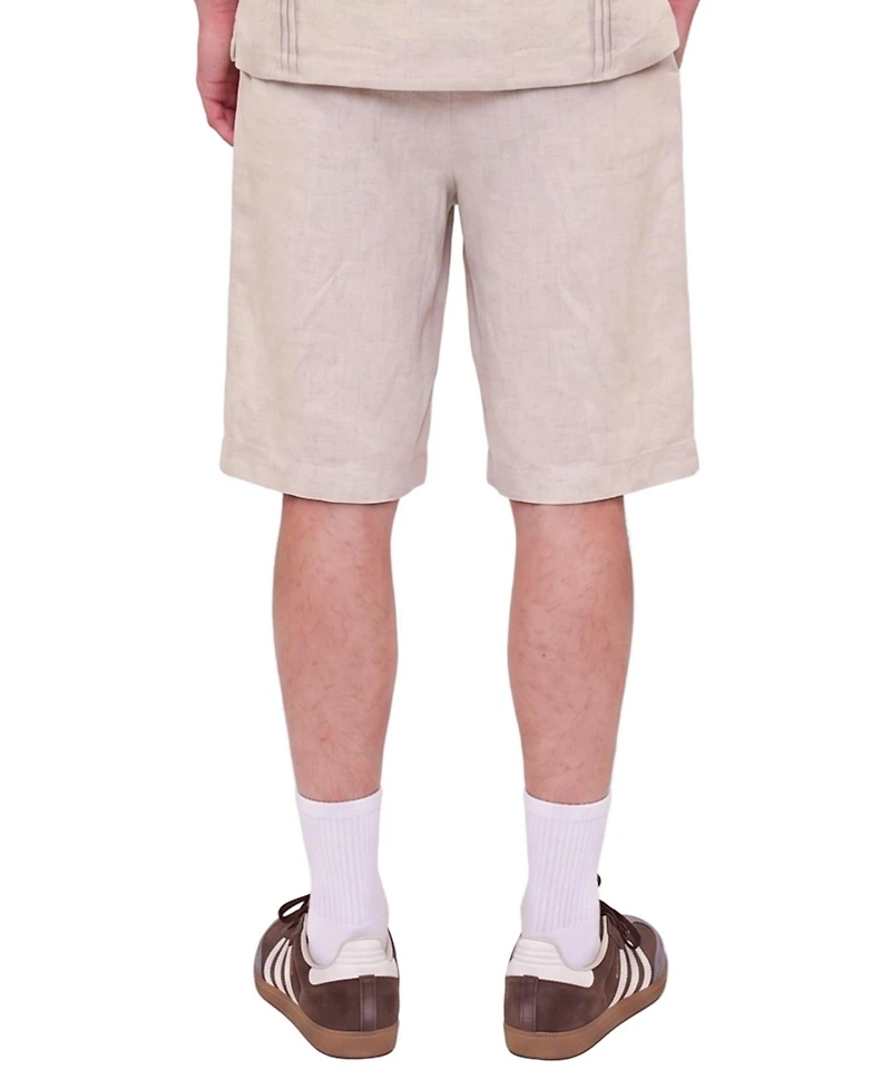 Pcfg Men's Daydreamers Linen Look Stitch Detail Shorts