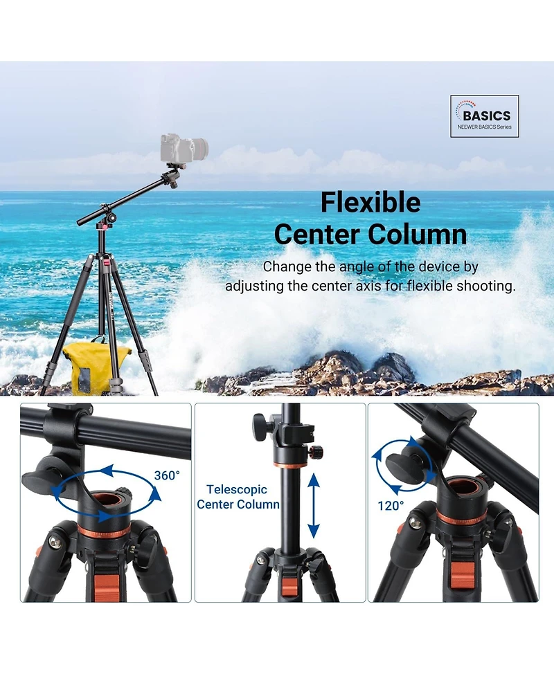 Neewer TP014 Camera Tripod with 76 Inch, 17.6 lb