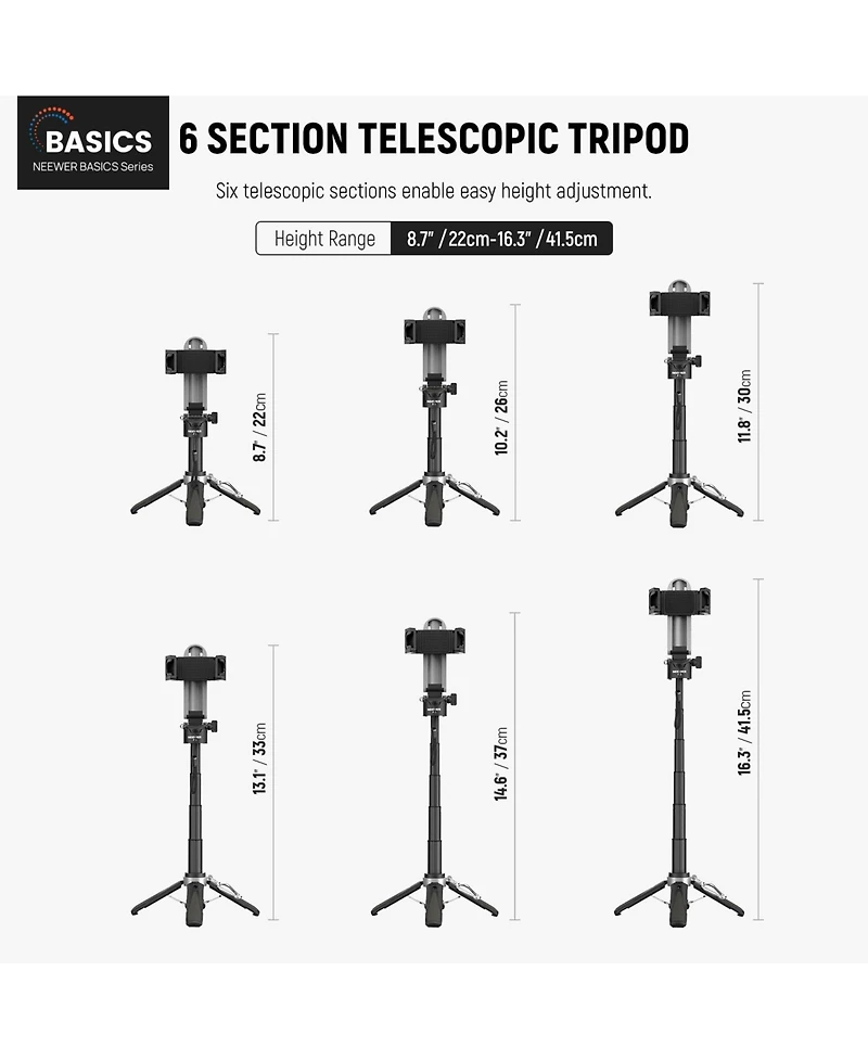 Neewer P15 Camera Tripod for select iPhone models