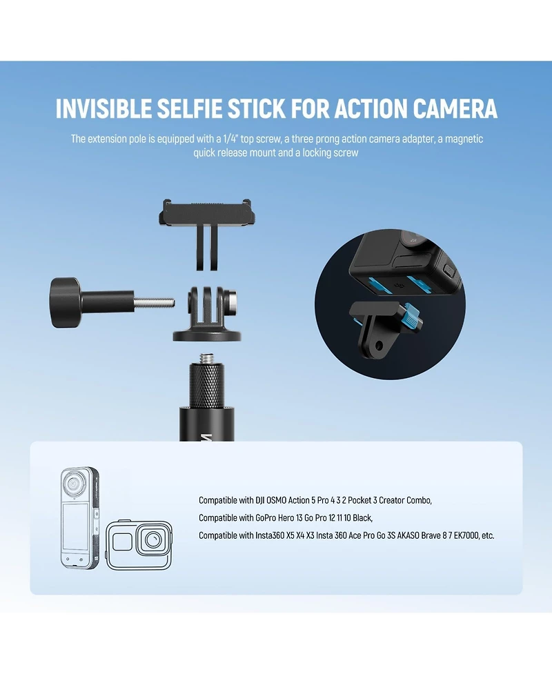 Neewer Gp-84 Camera Mounting Accessory for select Dji Osmo Action models