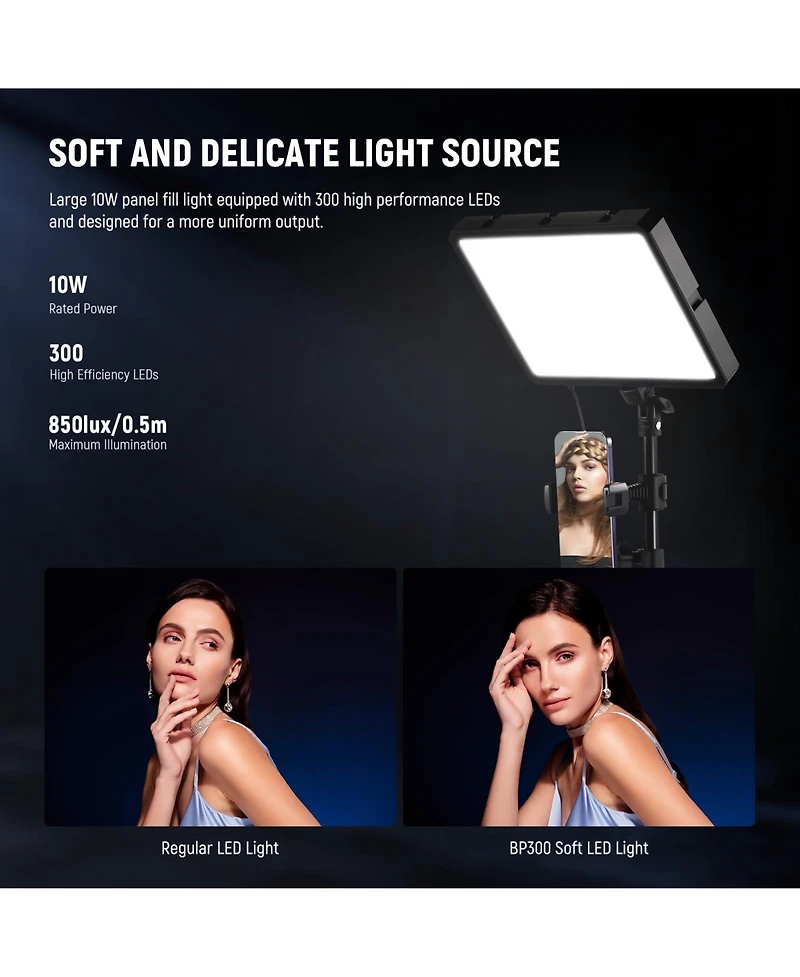 Neewer BP300 Led Video Light with 150cm, 6500K, Bi Color