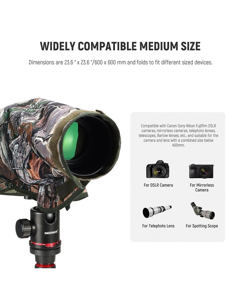 Neewer PB021 Camera and Photo Accessory for select Canon, Nikon and Sony cameras