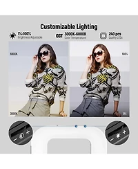 Neewer NL200B Ring Light with 20W, 5200mAh, CRI80