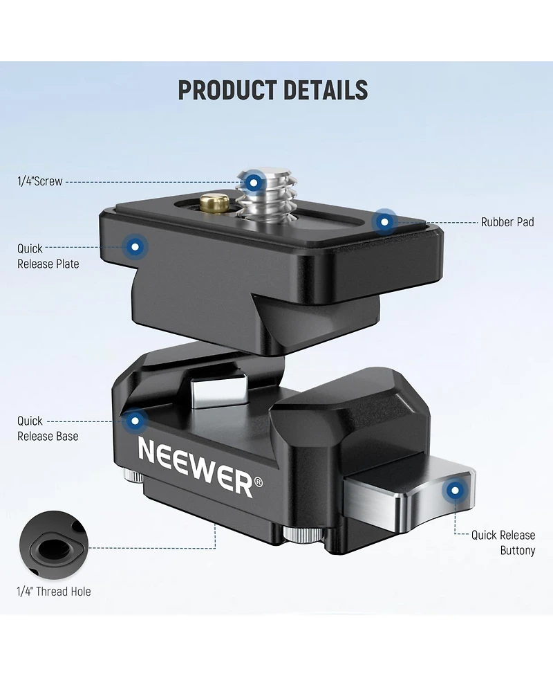 Neewer CA139 Camera Tripod for Insta 360 x4 x5