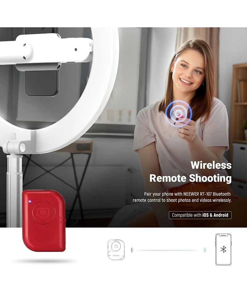 Neewer N16 Ring Light with 7W, 3000mAh for select iPhone models