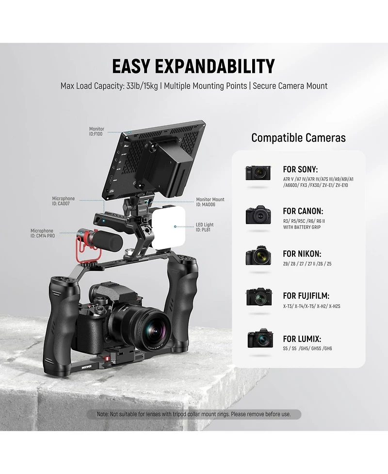 Neewer CA077 Camera Mounting Accessory for SmallRig Neewer Base Plate