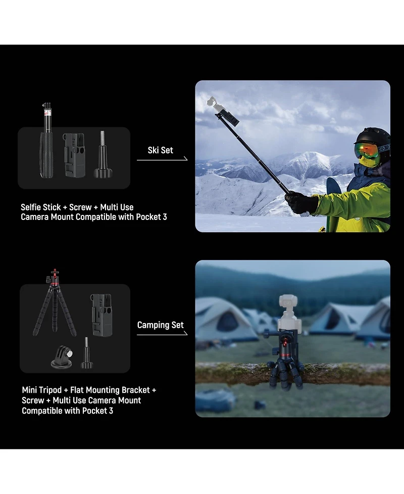 Neewer Gp-52 Camera Tripod with 16 in for Dji Osmo Pocket 3