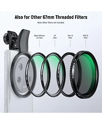 Neewer Fl-B19 Camera Lens Accessory with Cpl for Android Samsung Galaxy S25 Ultra Google Pixel Huawei