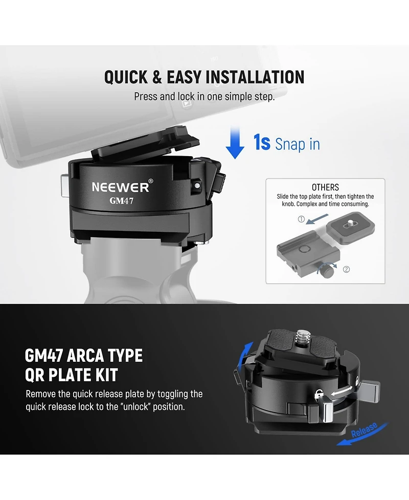 Neewer GM47 Camera Tripod for Dji Ronin Rs 4 Pro Rs 3 Rs