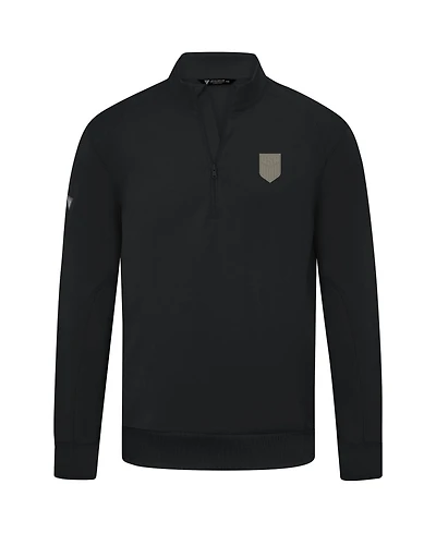 LevelWear Men's Usmnt Copper Upright Quarter-Zip Tri-Blend Fleece