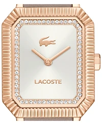 Lacoste Women's Quartz Parisienne Cream Leather Strap Watch 22.8mm