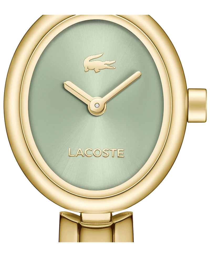 Lacoste Women's Quartz Suzanne Gold-Tone Stainless Steel Bangle Bracelet Watch 18.5mm