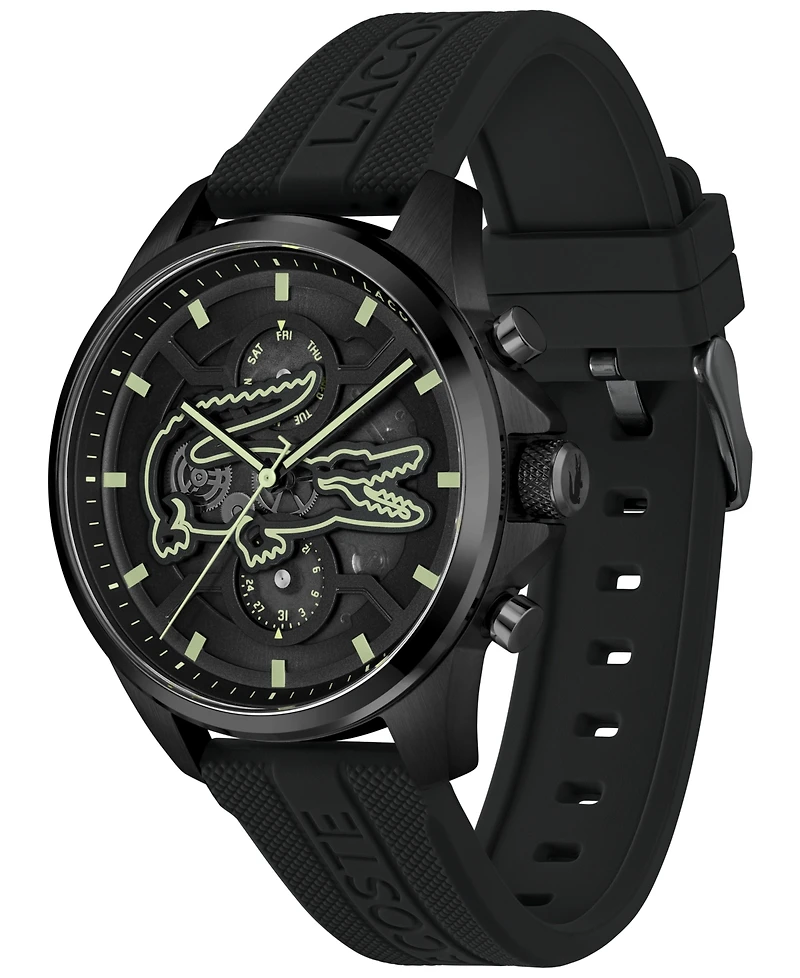 Lacoste Men's Quartz Arthor Silicone Strap Watch 43mm